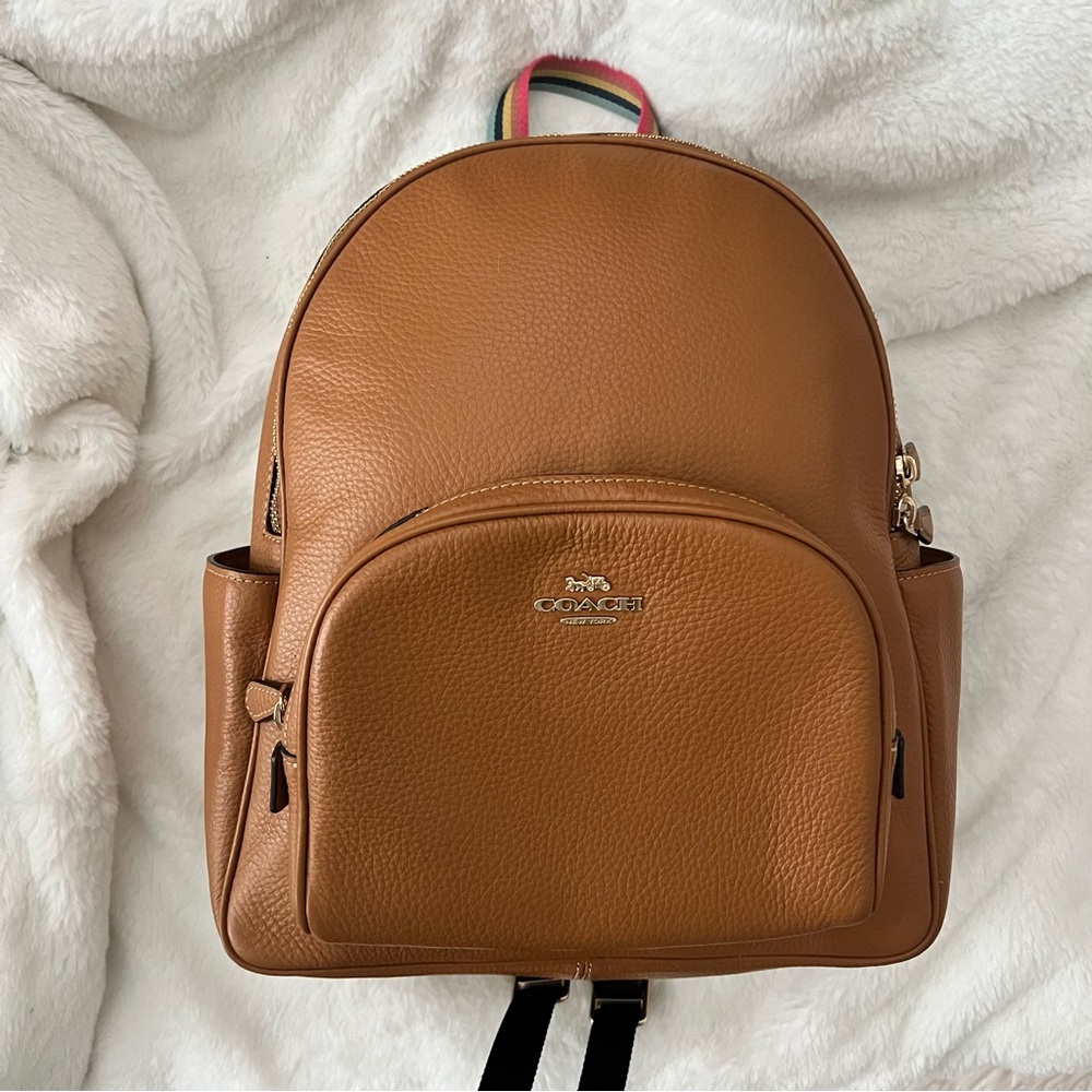 Coach Brown Leather Backpack